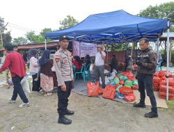 Amankan Pasar Murah, Polsek Kute Panang Hadir Beri Rasa Aman bagi Masyarakat