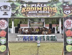 Meriahkan HUT ke-81 TNI, Dandim 0119/BM Buka Pertandingan Bola Kaki Di Bener Meriah