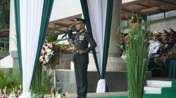 Upacara HUT Ke- 81 TNI Di Jakarta Utara, Dandim 0502/JU Bacakan Amanat Panglima TNI Di Hadapan Forkopimko Plus