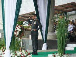 Upacara HUT Ke- 81 TNI Di Jakarta Utara, Dandim 0502/JU Bacakan Amanat Panglima TNI Di Hadapan Forkopimko Plus