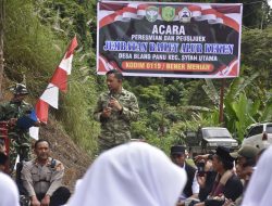Dandim 0119/BM Resmikan Jembatan Desa Blang Panu, Hubungkan 14 Desa Di Kecamatan Syiah Utama