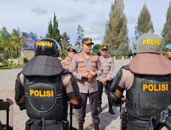 Kapolres Bener Meriah Cek Kesiapan Personel dan Perlengkapan Dalmas Sat Samapta