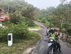 Jaga Kondusivitas Wilayah, Personel Koramil 01/Bandar Gelar Patroli Rutin Di Wilayah Binaan