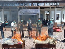 Kasdim 0119/BM Hadiri Pemusnahan Barang Bukti Inkracht di Bener Meriah