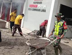 Wujudkan Pembangunan KDKMP, Babinsa Koramil 01/Bandar Dan Masyarakat Desa Cemparam lama Perkuat Sinergi
