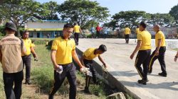 Green Policing, Lagi Polres Aceh Tengah Pungut Sampah dan Tanam Pohon di Lapangan Musara Alun