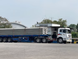 Proyek Siring Pengaman Sungai di Kalimantan Selatan Gunakan CCSP Waskita Beton Precast
